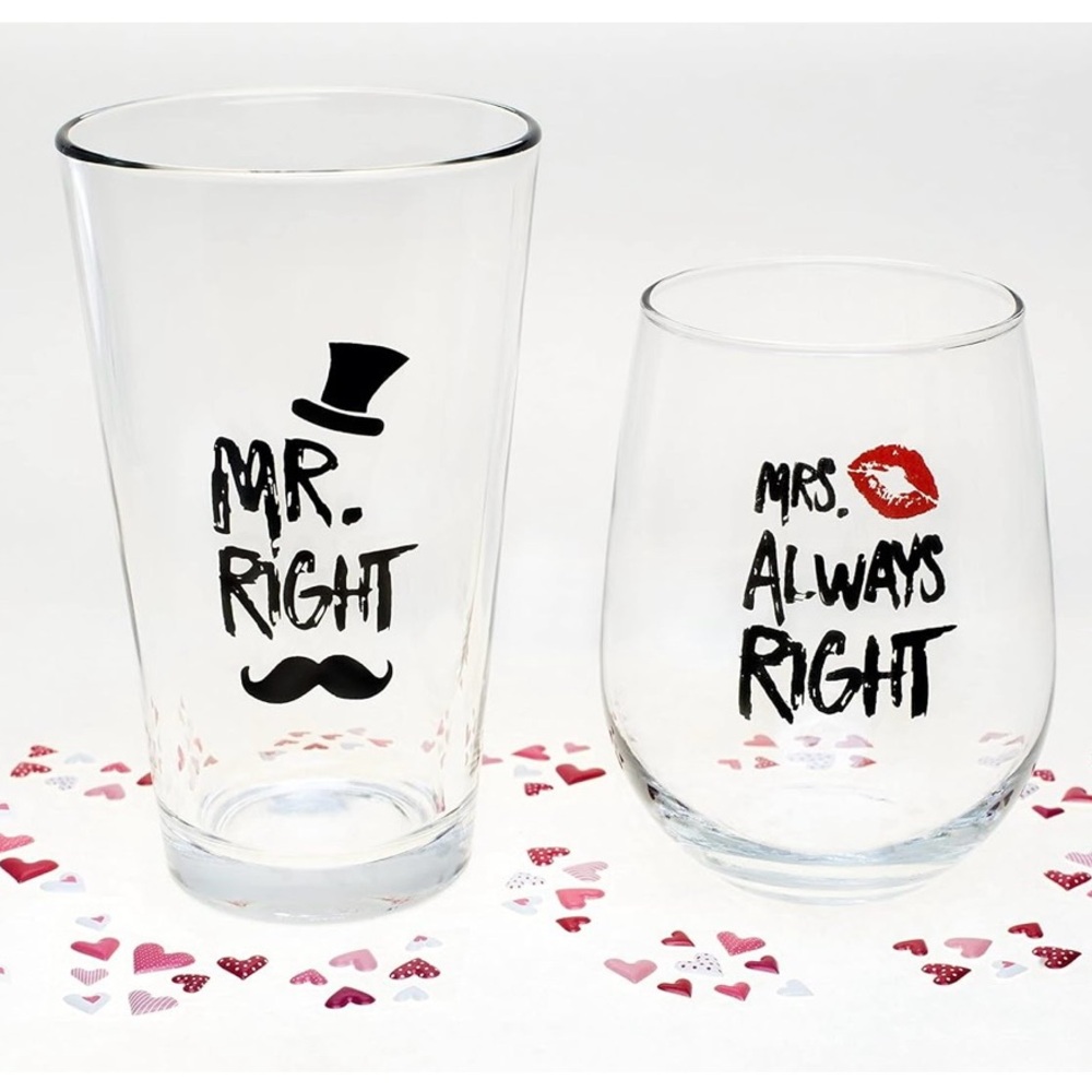 NEW Wedding Glass Set